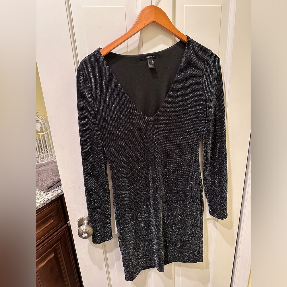 Sparkly fitted mini dress